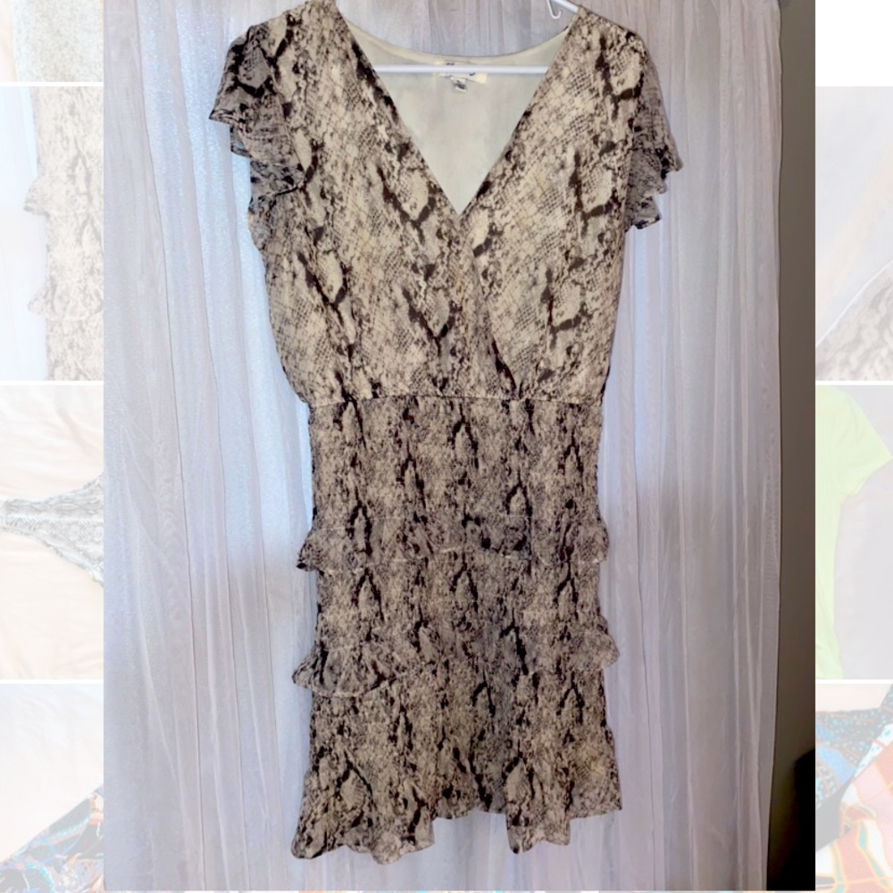 She + Sky snake print midi dress